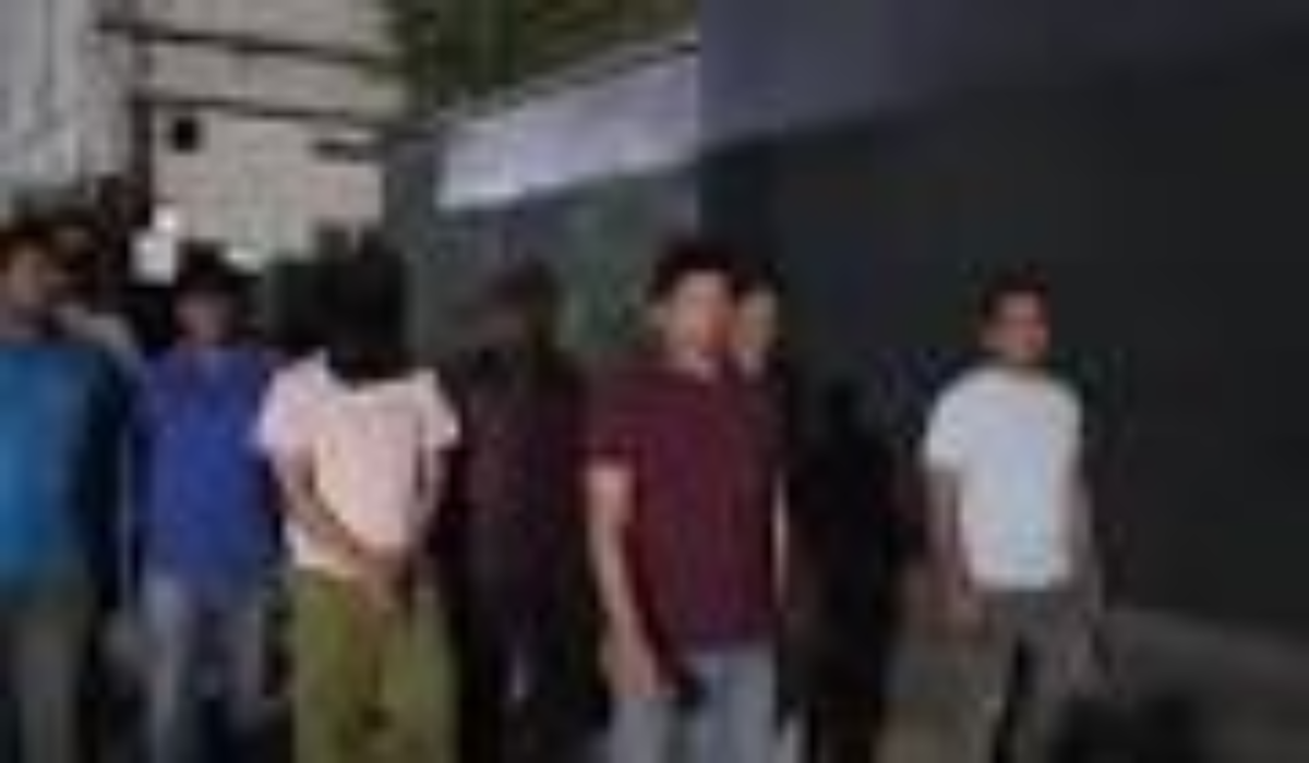 Seven suspected party attendees taken into custody Seven suspected party attendees taken into custody
