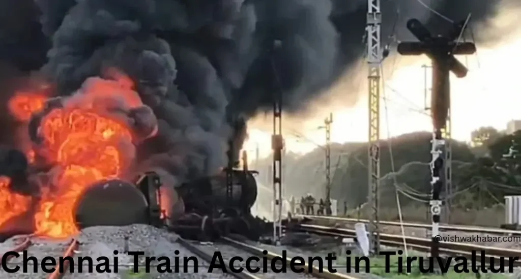 Chennai Train Accident in Tiruvallur: Diesel Tankers Catch Fire