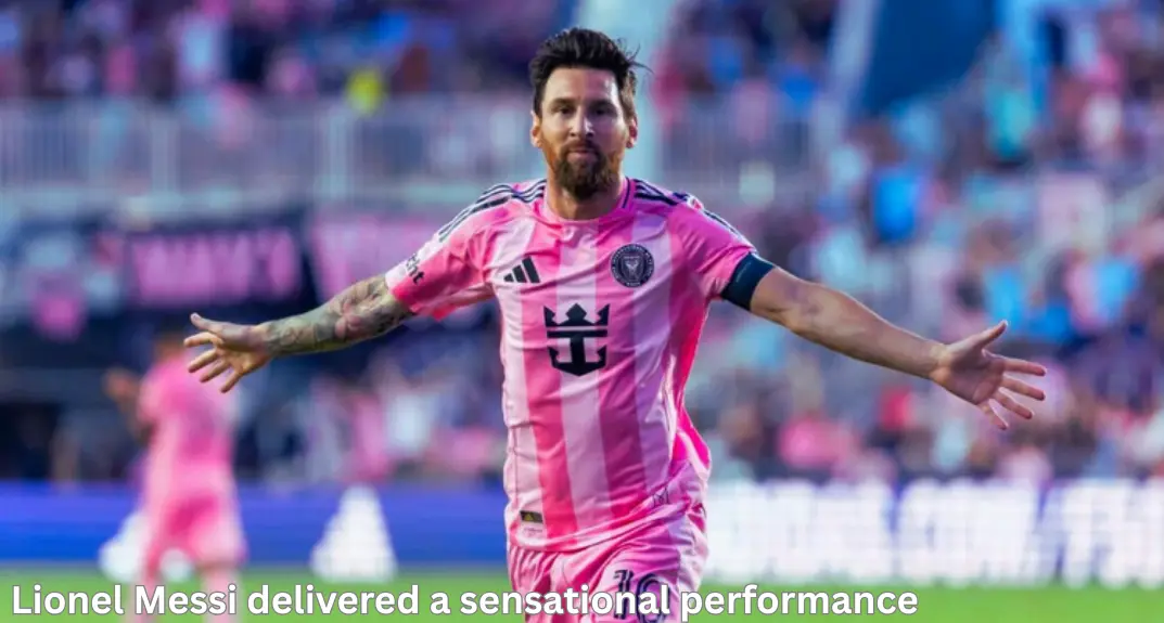 Lionel Messi delivered a sensational performance, netting both goals for Miami, one early in the first half (17') and another in the 62nd minute. Lionel Messi delivered a sensational performance, netting both goals for Miami, one early in the first half (17') and another in the 62nd minute.