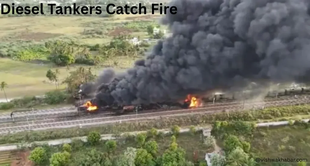 A massive Chennai train accident near Tiruvallur saw 18 diesel-laden wagons catch fire after derailment