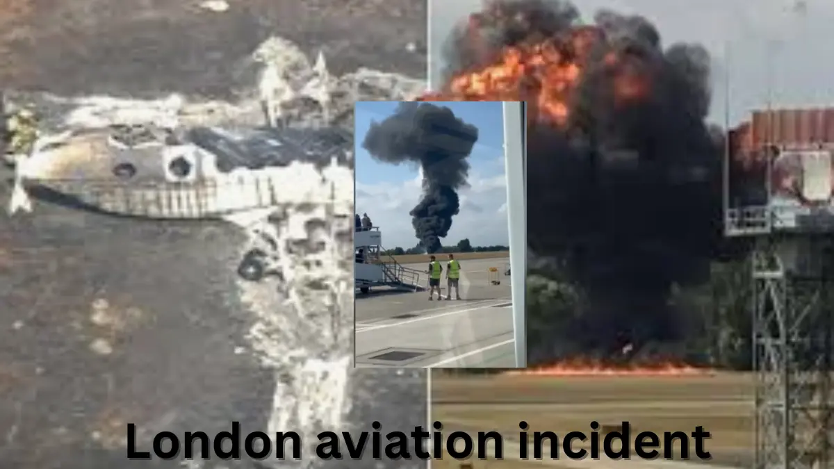 London, July 13, 2025 — In a terrifying turn of events, a private twin-engine aircraft crashed and exploded in flames shortly after taking off from London Southend Airport Plane Crash, sending plumes of thick black smoke into the sky and forcing an immediate shutdown of the airport. London, July 13, 2025 — In a terrifying turn of events, a private twin-engine aircraft crashed and exploded in flames shortly after taking off from London Southend Airport Plane Crash, sending plumes of thick black smoke into the sky and forcing an immediate shutdown of the airport.