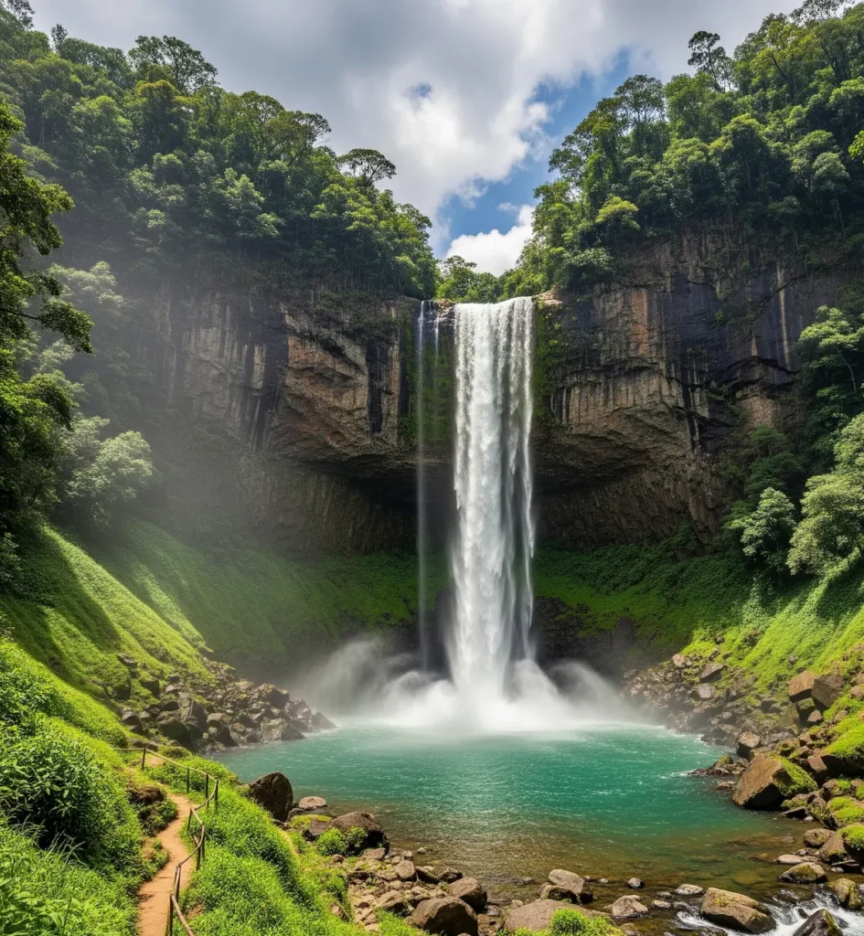Nohkalikai Falls, India's tallest plunge waterfalls.