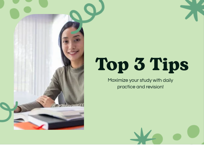 Study tips card for IBPS Clerk 2025 preparation including mock tests, revision, and daily practice strategy Study tips card for IBPS Clerk 2025 preparation including mock tests, revision, and daily practice strategy