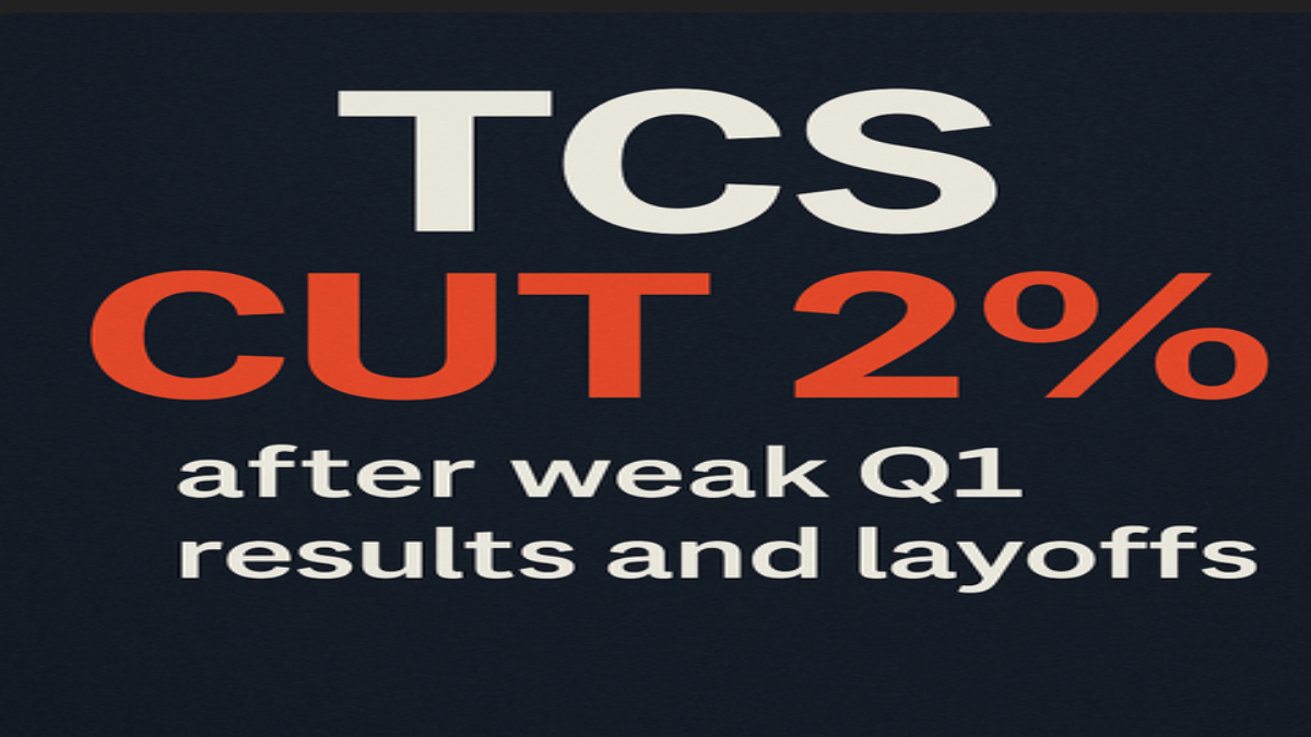 TCS Shares Fall 2% After Weak Q1 FY26 Results TCS Shares Fall 2% After Weak Q1 FY26 Results