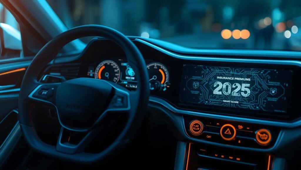 How AI is Changing Car Insurance Premiums in India 2025 with futuristic dashboard technology