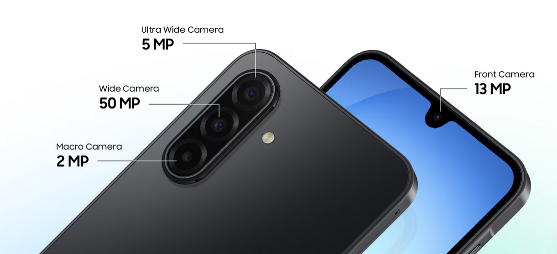 Samsung Galaxy A17 5G-50 MP main camera featuring OIS Samsung Galaxy A17 5G-50 MP main camera featuring OIS