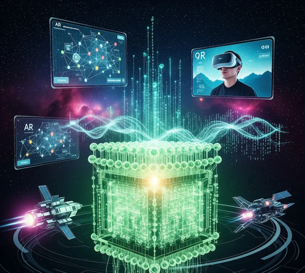 AI, quantum computing, or futuristic abstract visuals.
Illustrations of AR/VR or space tech, symbolizing what’s next.