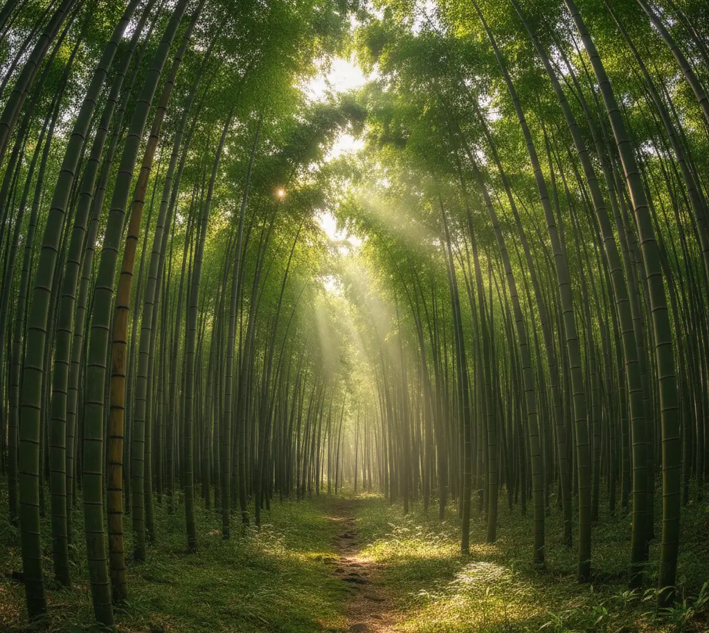Beautiful bamboo forest celebrating World Bamboo Day with nature’s green gold.