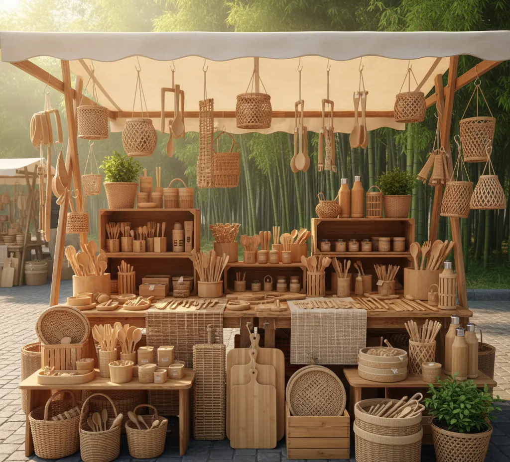 Eco-friendly bamboo products showcased on World Bamboo Day.