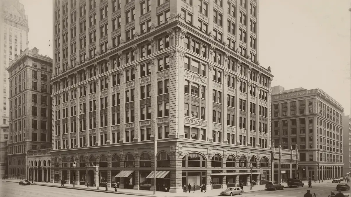 The Home Insurance Building in Chicago, the world’s first skyscraper built in 1885 The Home Insurance Building in Chicago, the world’s first skyscraper built in 1885