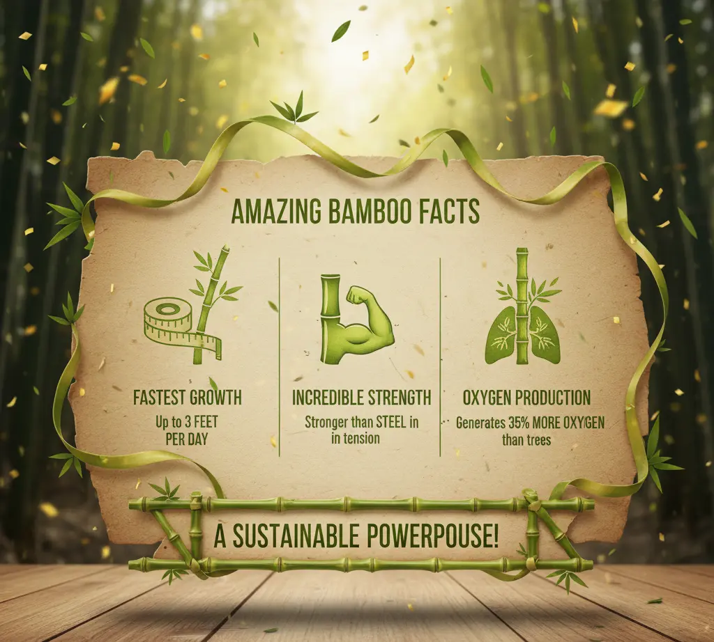 Interesting bamboo facts shared for World Bamboo Day education.