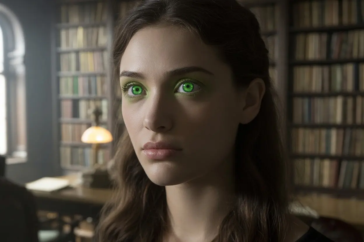 A young woman stands in a clean, minimalist office, gesturing at a vibrant, translucent holographic chart floating in the center of the room. A young woman stands in a clean, minimalist office, gesturing at a vibrant, translucent holographic chart floating in the center of the room.