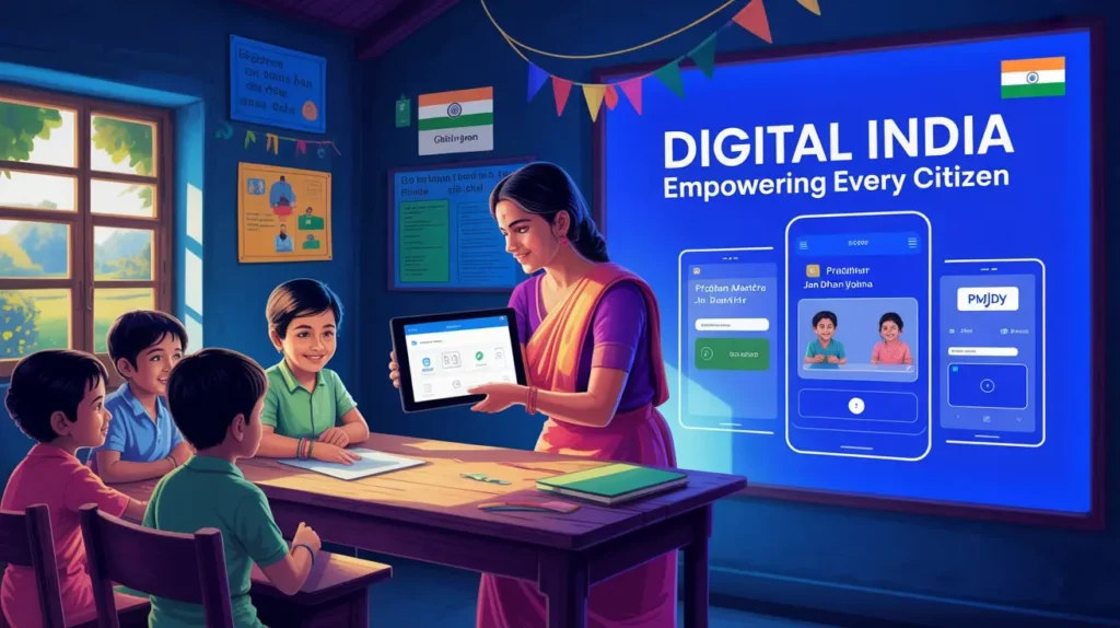Futuristic fintech app design mockup tailored for rural markets.