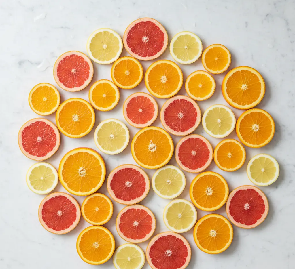 Vitamin C citrus fruits for collagen and skin glow