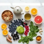 Healthy superfoods for glowing skin and anti-aging diet