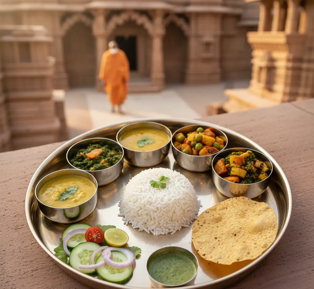 Traditional Indian vegan thali symbolizing India’s plant-based heritage